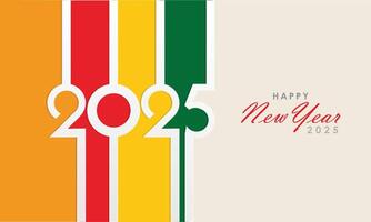 2025 new year design concept with unique number for calendar, cover and card. 2025 new year greeting banner vector