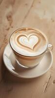 Latte Art Heart Warmed Perfection photo
