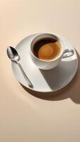 Small Coffee Cup Beside Spoon photo