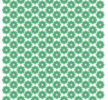 Green and white floral pattern vector