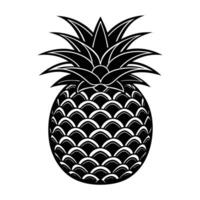 A black and white pineapple on a white background vector
