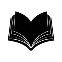 An open book icon on a white background vector