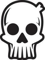 Chilling Skull Outline for Creepy Illustrations vector