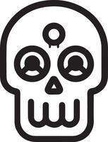 Frightening Skull Outline for Halloween Events vector