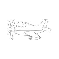 A drawing of a small airplane with propellers vector