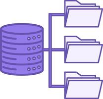 Colored Structure Icon. Icon of Database and File Folders. Data Organization Diagram. Data Analytics Concept vector