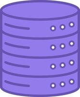 Colored Database Icon. Icon of Information that is Stored in a Computer System. Concept of Technology and Data Analytics vector