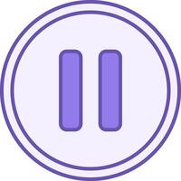 Colored Pause Icon. Media Player button. Social Networks Concept vector