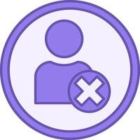 Colored Delete User Icon. Profile and Account Blocking. Social Media Concept vector