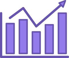 Colored Data Chart Icon. Icon of Chart Created Based on Analysis Data. Data Analytics Concept vector