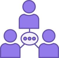 Colored Socializing Icon. Icon of People Communicating With Each Other. Global network vector