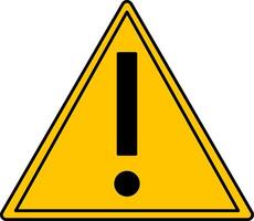 Yellow Sign Generic Caution. Exclamation mark. Danger Warning Sign, Risk in a Specific Area vector