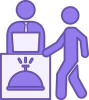Reception Color Icon. Service, Client Registration. Hotel Concept vector