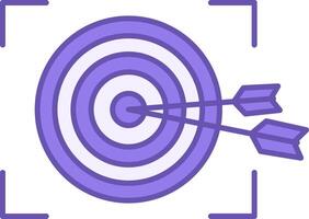 Colored Goals Icon. Icon of Target and Arrows. Action Plan, Strategy, Success, Achieving Goals. Business and Core Values Concept vector