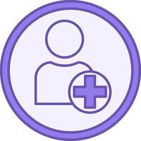 Add Friend Colored Icon. Icon of Adding a New User Account. Add an Avatar. New Profile Account. Social Media Concept vector