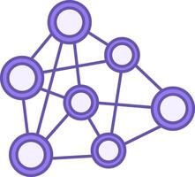 Neural Networks Color Icon. Machine Learning, Artificial Intelligence, Virtual Reality. Concept of Technology and Innovation vector