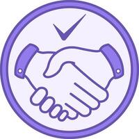 Colored Handshake Icon. Icon of Handshake of Friends, Acquaintances or Business Partners. Business and Teamwork Concept vector