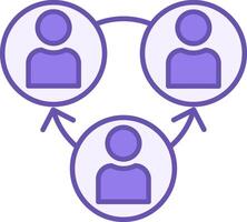 Colored Referral Icon. Business Interaction, Link, Marketing, User, Communication. Network and People Concept vector