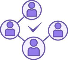 Colored Icon Connect People. Social Network Connection Icon. Global Concept of Business and Group Communication vector