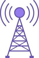 Colored Broadcast Icon. Broadcast Antenna Icon. Wi-Fi Internet, Transmitter vector
