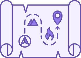 Colored Quest Icon. Map with Tasks That Need to Be Solved to Achieve the Goal. Entertaining Game. Interactive Adventure Concept vector