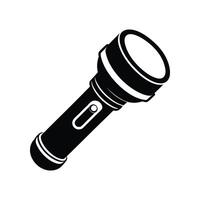 Flashlight on a White background. Shine lighting torch vector