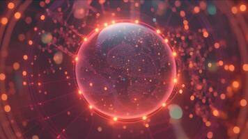 World Connections, A stunning visualization of a globe with interconnected points of light, highlighting global networks, communication, and the power of technology. video