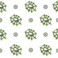 Kiwifruit seamless pattern. Kiwi with leaf hand drawn repeated backdrop. Whole fruit and cut half. Food template for background, textile, wrapping paper, wallpaper. vector