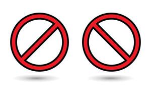 Ban icon design. Prohibited sign. Stop or warning symbol illustration. vector