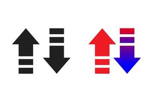 Up and down arrow icon illustration vector