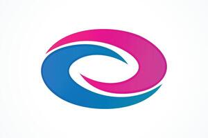Spin Circle Loop Balance Synergy Flat Logo Design Element vector