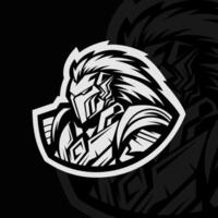 A black and white logo for a team vector