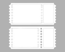 two blank tickets on a gray background vector