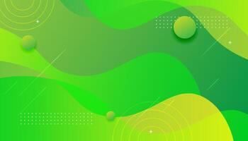 Abstract gradient green and yellow background vector