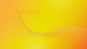 Yellow abstract background with wavy lines vector
