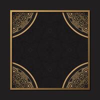 Black gold decorative frame design background vector
