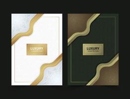 cover of elegant pattern motif in gold color vector