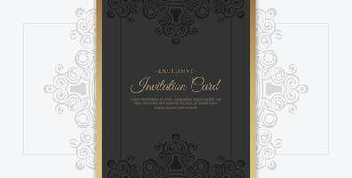 Flat Invitation card design vintage style vector