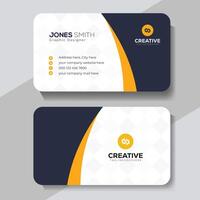 Editable orange business card templates and mockup Free vector