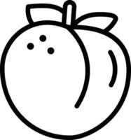 peach icon. peach symbol for your web design vector