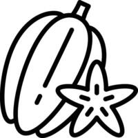 star fruit icon. star fruit symbol for your web design vector