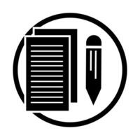Design Icon Illustration Pencil and Document vector