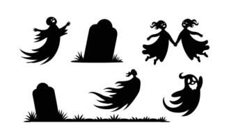 Quiet Ghosts EPS Template Illustration vector