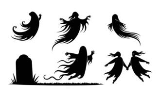 Rising Ghosts EPS Template Illustration vector