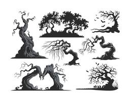 Strange Branch Trees EPS Template Illustration vector