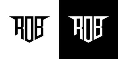 RDB letter logo design with white background in illustrator, logo modern alphabet font overlap style, calligraphy designs for logo, Poster, Invitation, etc. vector