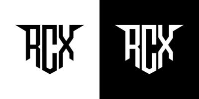 RCX letter logo design with white background in illustrator, logo modern alphabet font overlap style, calligraphy designs for logo, Poster, Invitation, etc. vector