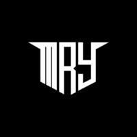 MRY letter logo design with white background in illustrator, logo modern alphabet font overlap style, calligraphy designs for logo, Poster, Invitation, etc. vector