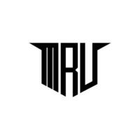 MRU letter logo design with white background in illustrator, logo modern alphabet font overlap style, calligraphy designs for logo, Poster, Invitation, etc. vector