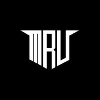 MRU letter logo design with white background in illustrator, logo modern alphabet font overlap style, calligraphy designs for logo, Poster, Invitation, etc. vector